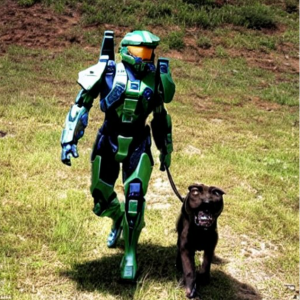 Master Chief & Dog toy